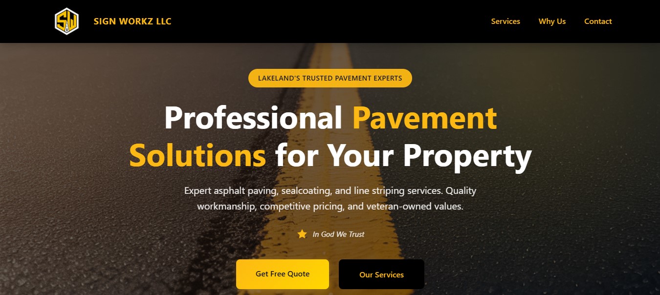 Sign Workz FL Website