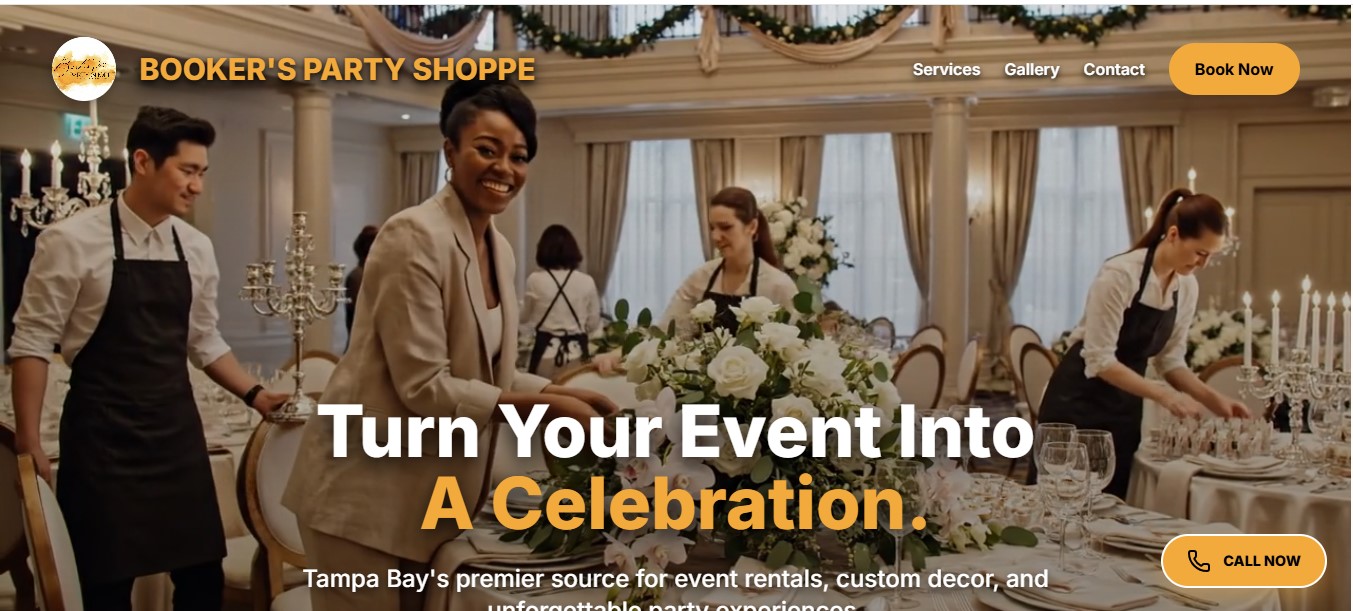 Booker's Party Shoppe Website